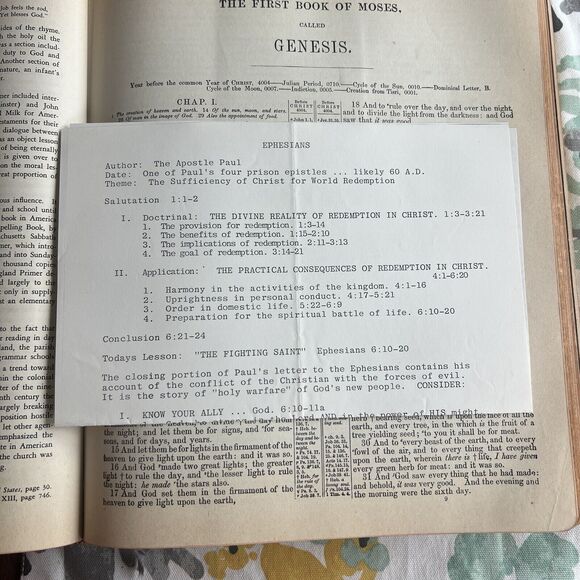 VINTAGE Holy Bible New Standard Reference Blue Ribbon 1948 Edition Hertel WOW - Picture 12 of 16